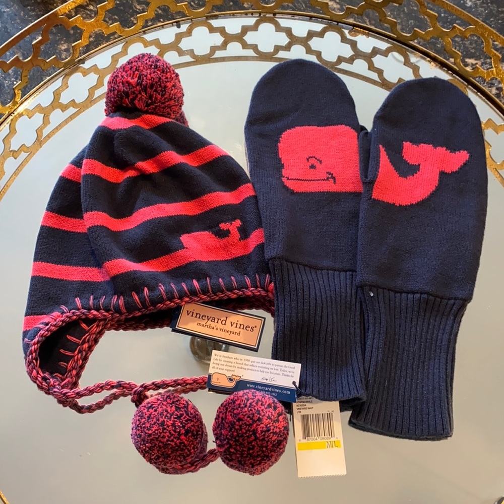 Vinyard Vines NWT mittens and hat.